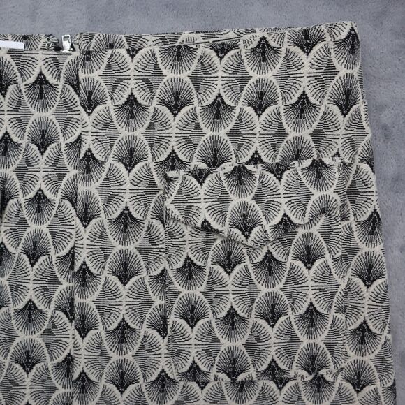 Sans Souci Skirt Womens M Black Flat Front Pockets Back Zip Above Knee A Line - Picture 9 of 16